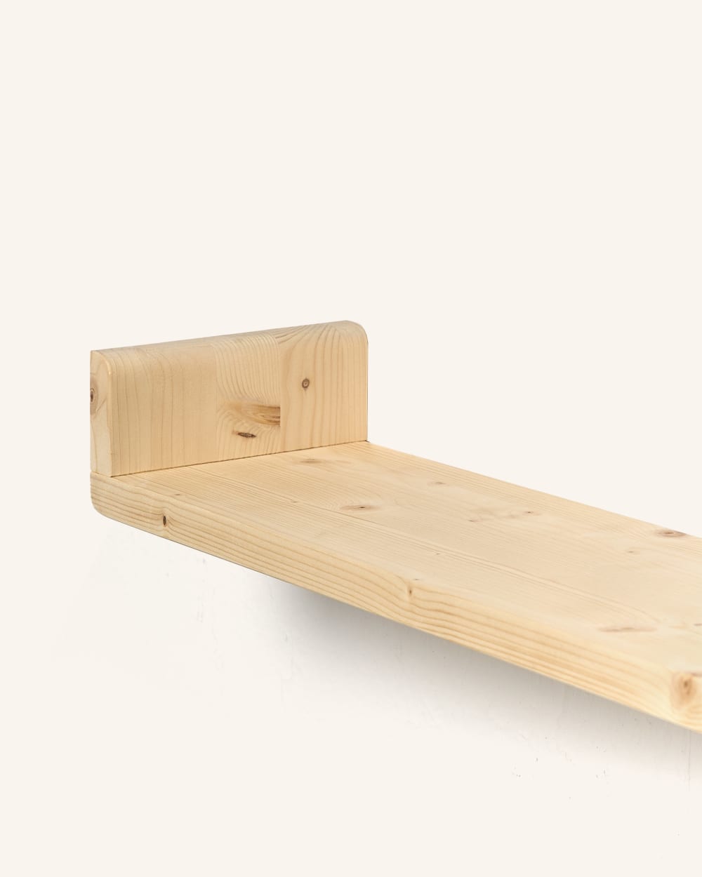 Regal aus Holz 80x9x18cm Holz Beige Hannun Möbel Wohnzimmermöbel Regale