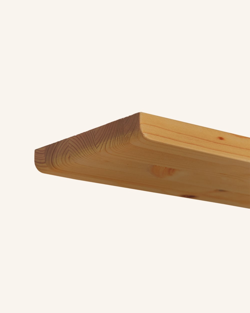 Schweberegal aus massivem Tannenholz Hellbraun 60x3x18cm Holz Braun Hannun Möbel Wohnzimmermöbel Regale