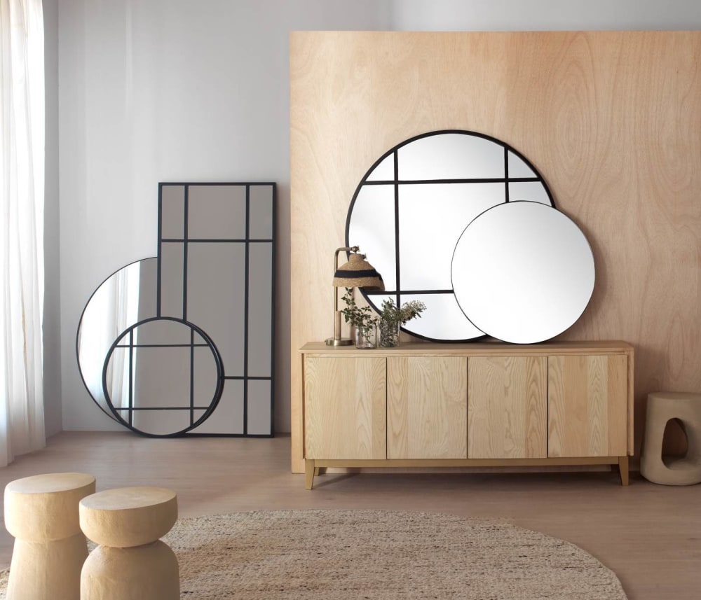 31x46x31cm Harz Beige GEESE HOME Möbel Wohnzimmermöbel Beistelltische