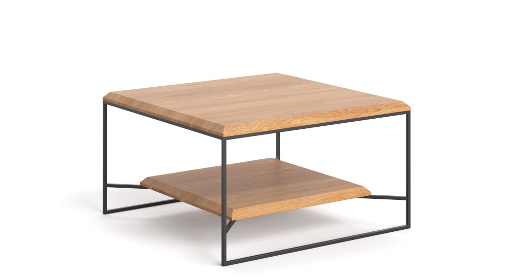 Couchtisch aus massivem Holz 100 cm 100x45x100cm Holz Braun Danzz Möbel Wohnzimmermöbel Couchtische