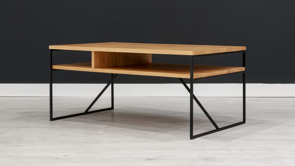 Couchtisch aus massivem Holz 100 cm 60x45x100cm Holz Braun Danzz Möbel Wohnzimmermöbel Couchtische