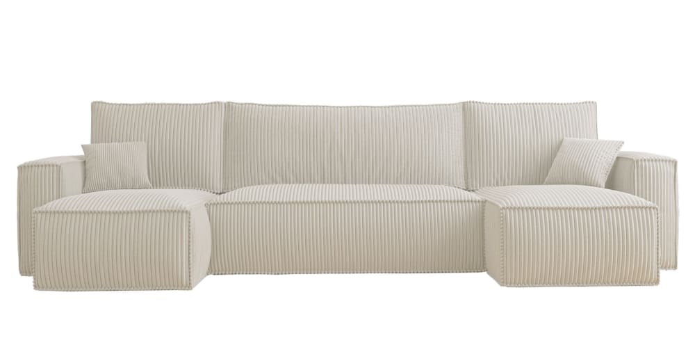 Wohnli Möbelsuche - U-Form-Sofa mit Schlaffunktion und Cordbezug