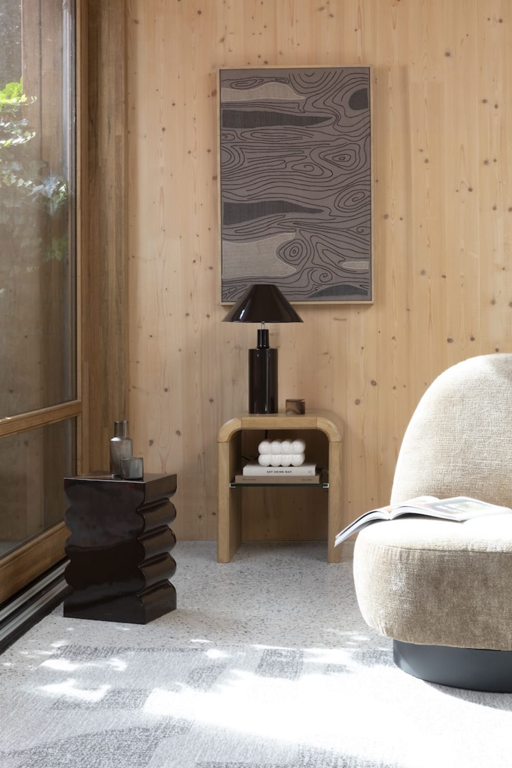 21x45x30cm Aluminium Braun Zuiver Möbel Wohnzimmermöbel Hocker