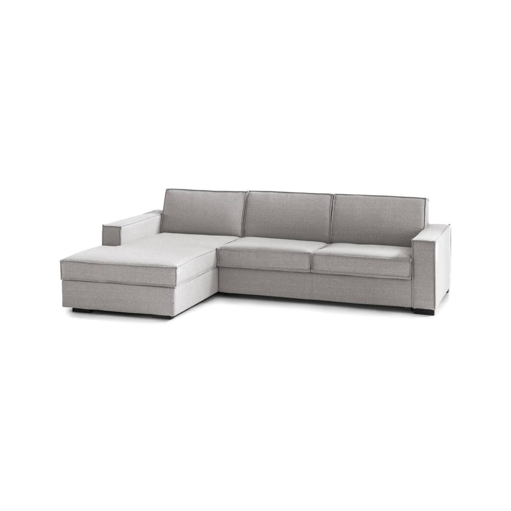 wohnli-moebel-suche-M24159016 Wohnli Möbelsuche - Schlafsofa mit Halbinsel aus grauem Öko-Leder