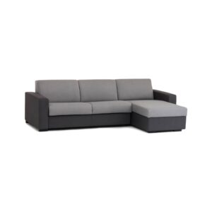 wohnli-moebel-suche-M24159020 Wohnli Möbelsuche - Schlafsofa mit Halbinsel aus grauem Stoff