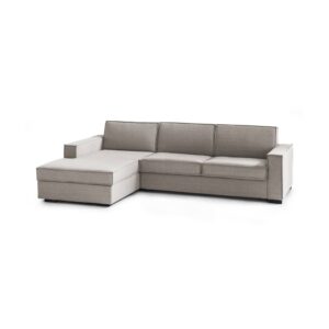 wohnli-moebel-suche-M24159026 Wohnli Möbelsuche - Schlafsofa mit Halbinsel aus taubengrauem Öko-Leder