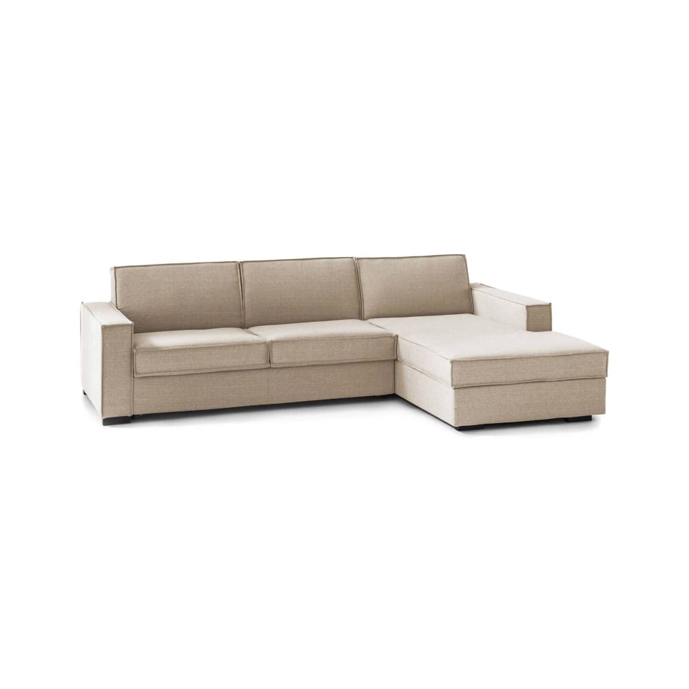 wohnli-moebel-suche-M24159031 Wohnli Möbelsuche - Schlafsofa mit Halbinsel aus beigem Öko-Leder