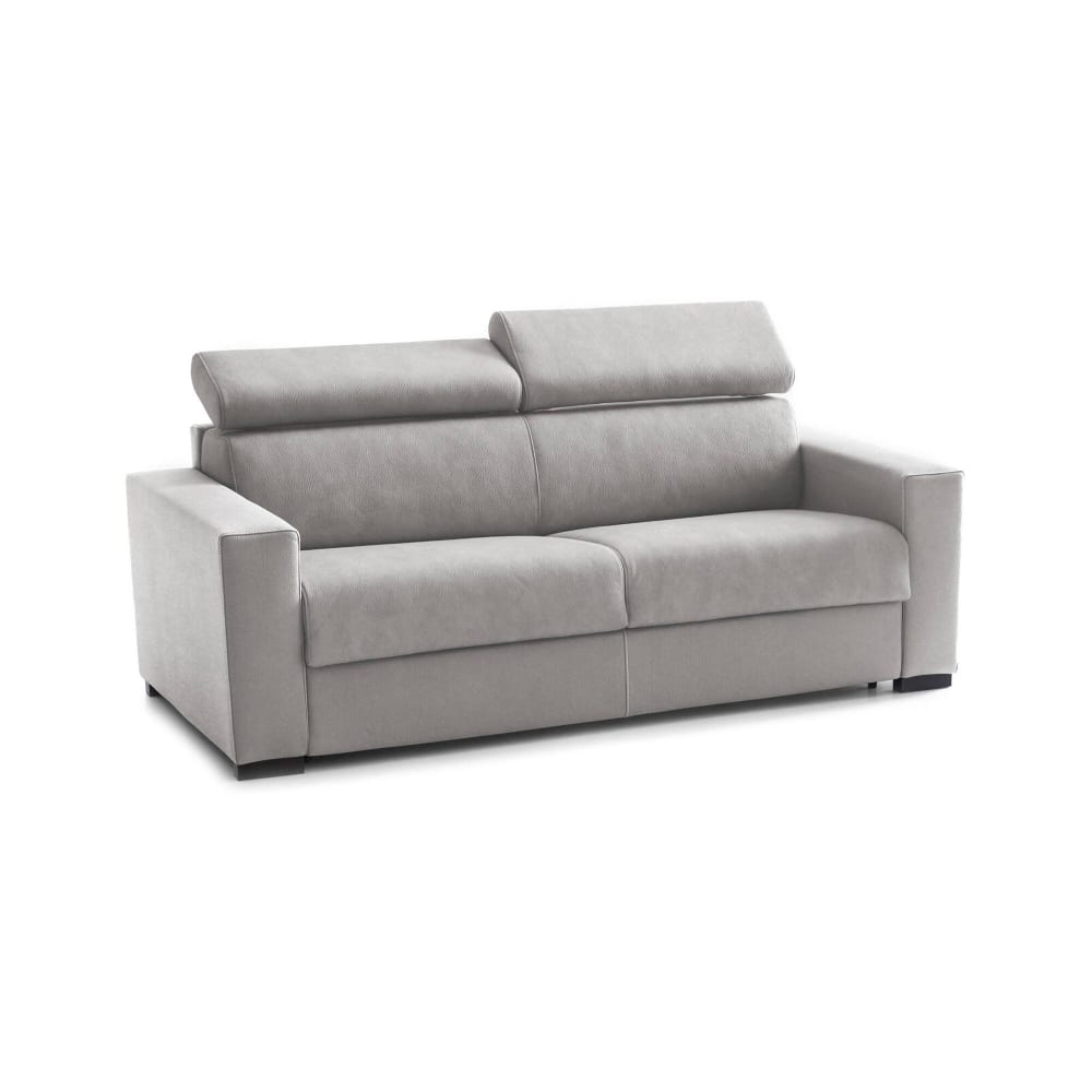 wohnli-moebel-suche-M24159043 Wohnli Möbelsuche - 2-Sitzer-Schlafsofa aus grauem Öko-Leder