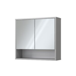 wohnli-moebel-suche-M24159832 Wohnli Möbelsuche - Badspiegelschrank mit 2 Türen Grau 70x65cm