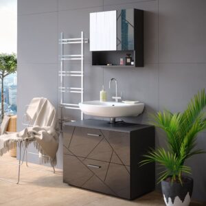 Anthrazit Hochglanz 80 x 58.6cm