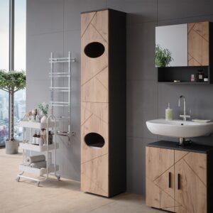 Anthrazit/Goldkraft Eiche 37.2 x 192 cm