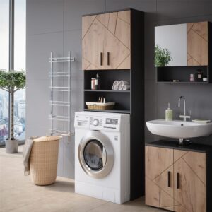 wohnli-moebel-suche-M24159908-1 Anthrazit/Goldkraft Eiche 64 x 190.5cm