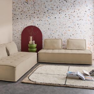 wohnli-moebel-suche-M24161376-1 2er-Set 2-Sitzer Sofas beige 180x78x90cm Stoff Beige sweeek Sofas und Sessel Sofas Modulare Sofas