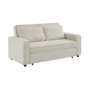 Wohnli Möbelsuche - Schlafsofa 3-Sitzer Bouclé cremeweiß