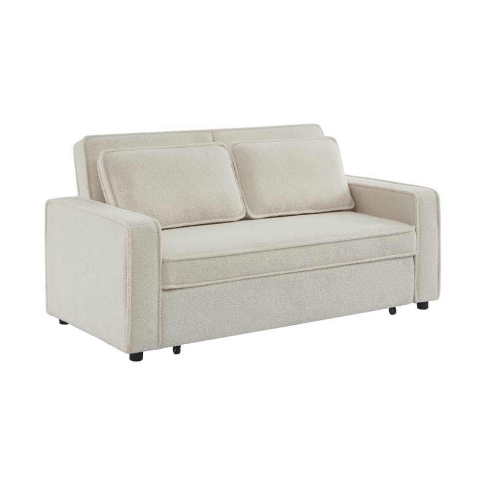 Wohnli Möbelsuche - Schlafsofa 3-Sitzer Bouclé cremeweiß