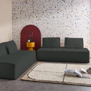 wohnli-moebel-suche-M24161672-1 2er-Set 2-Sitzer Sofas dunkelgrau 180x78x90cm Stoff Grau sweeek Sofas und Sessel Sofas Modulare Sofas
