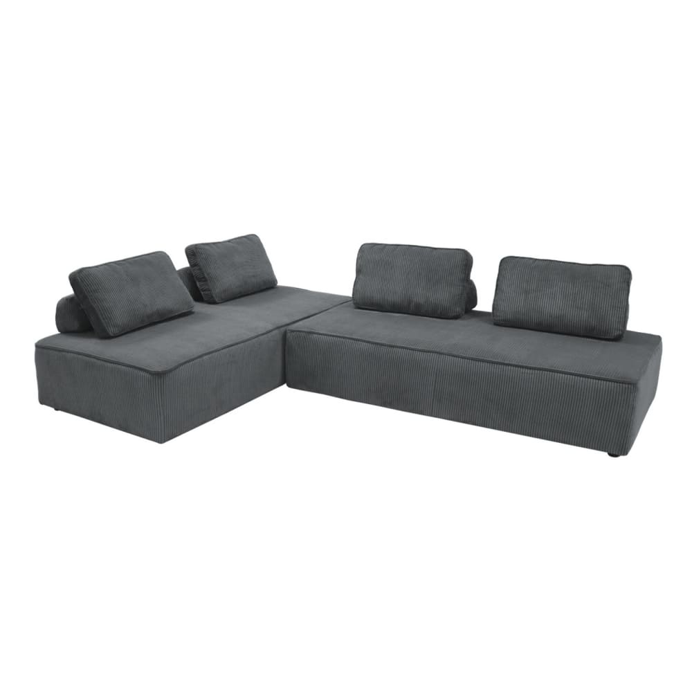 Wohnli Möbelsuche - 2er-Set modulare 2-Sitzer Sofas dunkelgrau
