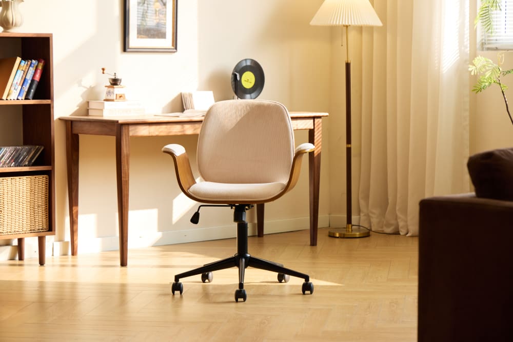 56x97x65cm Stoff Beige Nordlys Möbel Büromöbel Bürostühle