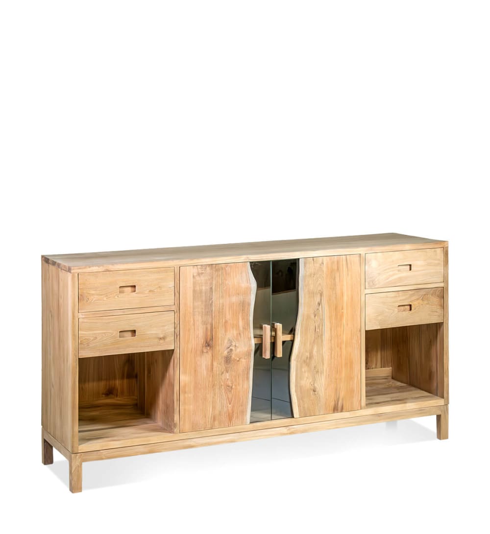 Wohnli Möbelsuche - Sideboard mit 4 Schubladen und 2 Türen aus Teakholz
