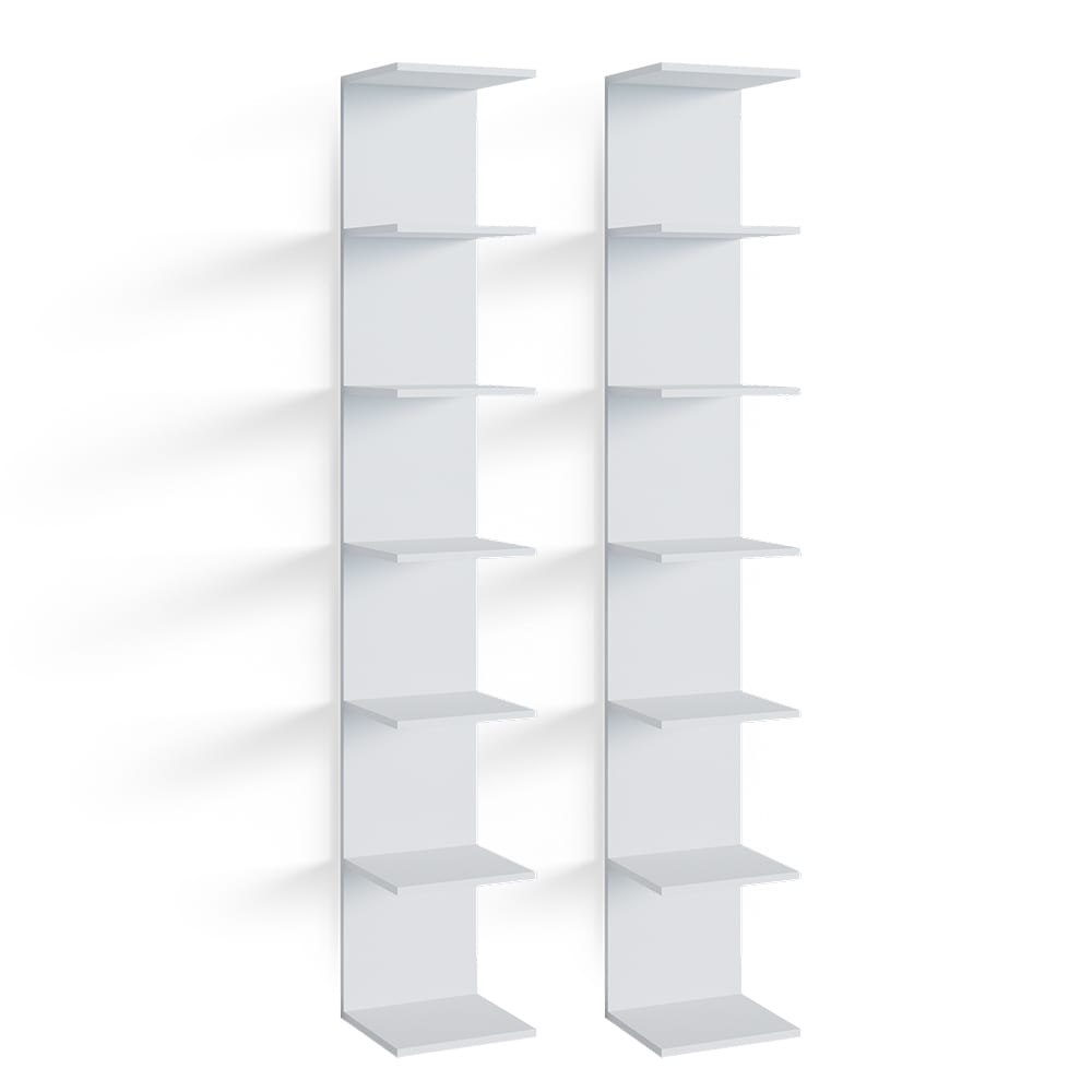 wohnli-moebel-suche-M24165171 Wohnli Möbelsuche - Wandregal 2er Set Weiß 30x190cm