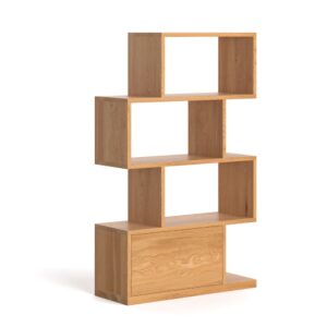wohnli-moebel-suche-M24165355-1 Bücherregal aus massivem Holz 80 cm 30x132x80cm Holz Braun Danzz Möbel Wohnzimmermöbel Bücherregale