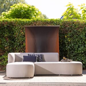 168x71x258cm Aluminium Beige WOOOD Sofas und Sessel Sofas Recamieren