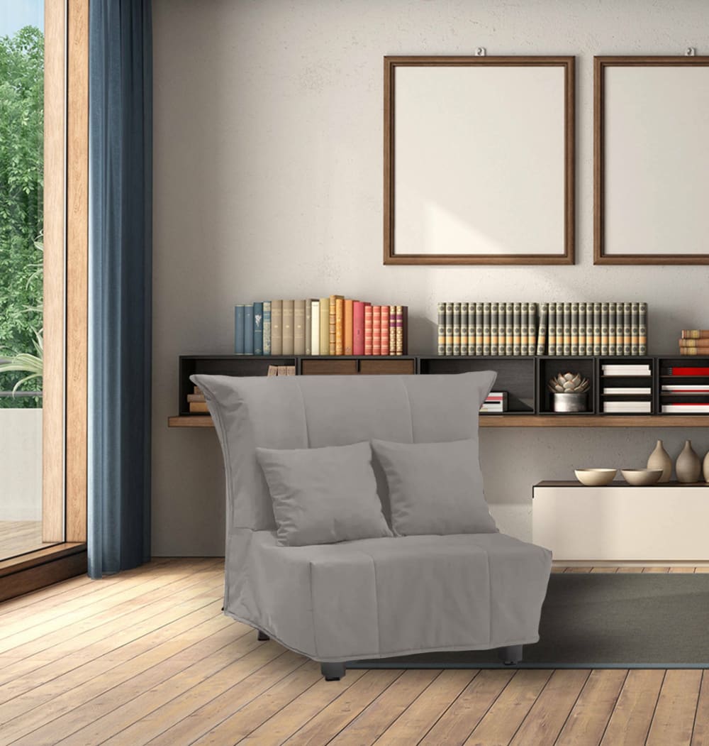 Sessel aus grauem Stoff 85x90h85 cm 85x85x90cm Metall Grau Talamo Italia Sofas und Sessel Sessel, Poufs und Fußbänke Sessel