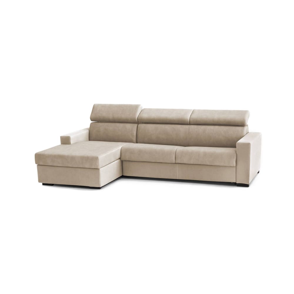 wohnli-moebel-suche-M24166661 Wohnli Möbelsuche - Schlafsofa mit Halbinsel aus beigem Stoff