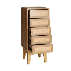 Kommode aus Tannenholz in hellbrauner Farbe 40x41x101cm 40x101x41cm Holz Braun Kodu Möbel Schlafzimmermöbel Kommoden
