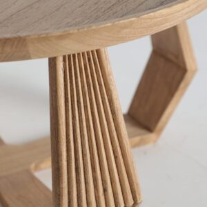 wohnli-moebel-suche-M24167885-1 Mindi Holz Couchtisch in brauner Farbe 77x77x40cm 77x40x77cm Holz Braun Kodu Möbel Wohnzimmermöbel Couchtische