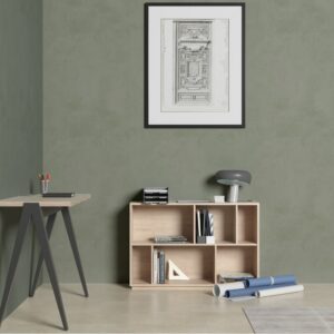 Bücherregal aus Melamin in Eiche 80x119x32 cm 119x80x32cm Spanplatte Beige Herdasa Möbel Wohnzimmermöbel Bücherregale