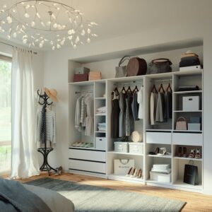 Kleiderschrank 3er Set Weiß 280x200cm 280x200x50cm Spanplatte Weiß Vicco Möbel Esszimmermöbel Vitrine und Vitrinenschrank