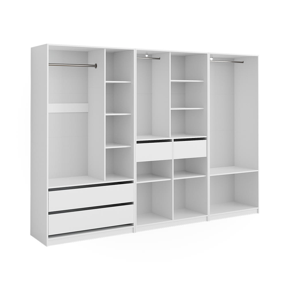 wohnli-moebel-suche-M24169901 Wohnli Möbelsuche - Kleiderschrank 3er Set Weiß 280x200cm
