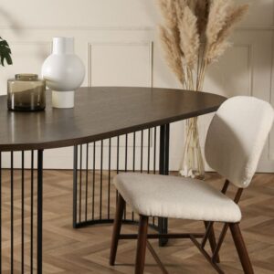 Esstisch Hamneskär 220cm, Walnuss 110x75x220cm Metall Braun Vind Möbel Esszimmermöbel Esstische