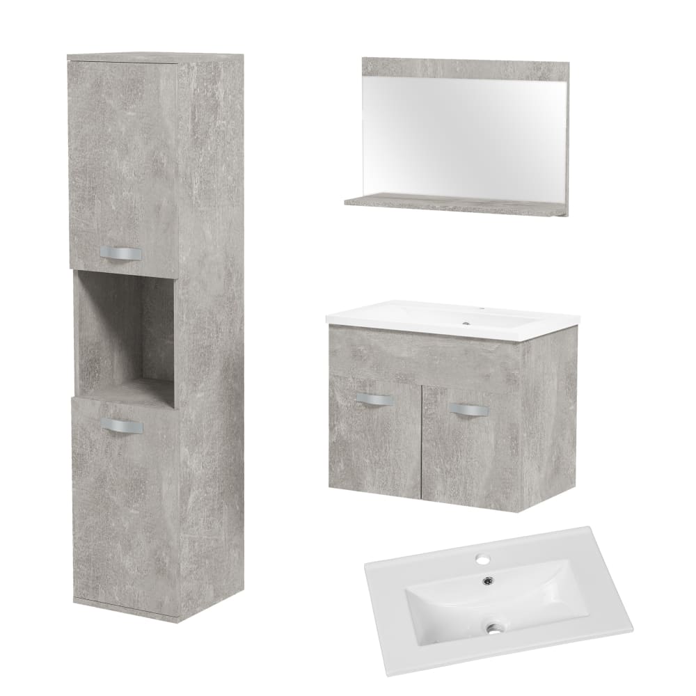 wohnli-moebel-suche-M24171435 Wohnli Möbelsuche - 4-teiliges Grauholz-Badmöbel-Set