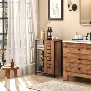 wohnli-moebel-suche-M24171443-1 Industriestil Badezimmer Regal- & Aufbewahrungsmöbel 60x85x30cm Spanplatte Braun Kleankin Möbel Badezimmermöbel Bad-Hochschränke