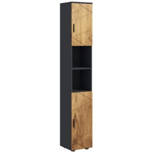 wohnli-moebel-suche-M24171453 Wohnli Möbelsuche - Meuble colonne salle de bain style cosy anthracite aspect bois