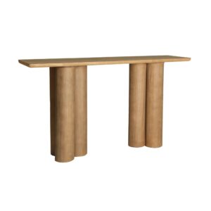 Konsole aus -Holz in brauner Farbe 150x40x81cm 150x81x40cm Spanplatte Braun Kodu Möbel Wohnzimmermöbel Konsolentische