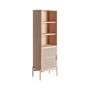 Eschenholzregale in hellbrauner Farbe 60x35x175cm 60x175x35cm Holz Braun Kodu Möbel Wohnzimmermöbel Bücherregale