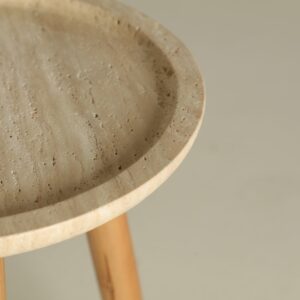 Beistelltisch aus Birkenholz braun 43x43x58cm 43x58x43cm Holz Braun Kodu Möbel Wohnzimmermöbel Beistelltische