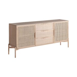 wohnli-moebel-suche-M24171834-1 Anrichte aus Eschenholz in hellbrauner Farbe 180x40x80cm 180x80x40cm Holz Braun Kodu Möbel Esszimmermöbel Sideboards, Highboards & niedrige Anrichten