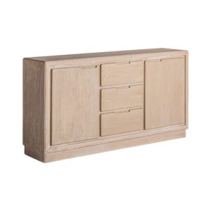 Holzanrichte in Hellbraun 150x38x80cm 150x80x38cm Spanplatte Braun Kodu Möbel Esszimmermöbel Sideboards, Highboards & niedrige Anrichten