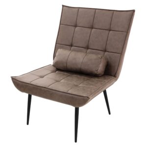 wohnli-moebel-suche-M24172133 Wohnli Möbelsuche - Sessel Braun aus Kunstleder-PU mit Metallbeinen 79 x 100 x 97 cm