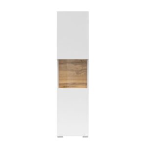 wohnli-moebel-suche-M24173479-1 Geschirrschrank mit 1 Tür, Weiß, 140cm 36x140x30cm Spanplatte Weiß Petits meubles Möbel Esszimmermöbel Vitrine und Vitrinenschrank
