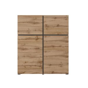 119x139x40cm Spanplatte Beige Petits meubles Möbel Esszimmermöbel Sideboards, Highboards & niedrige Anrichten