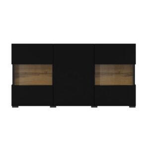 Schwarz und Holzoptik