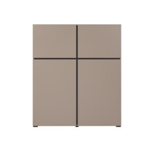 Buffet mit 4 Türen, Taupe, 119cm 119x139x40cm Spanplatte Taupe Petits meubles Möbel Esszimmermöbel Sideboards, Highboards & niedrige Anrichten