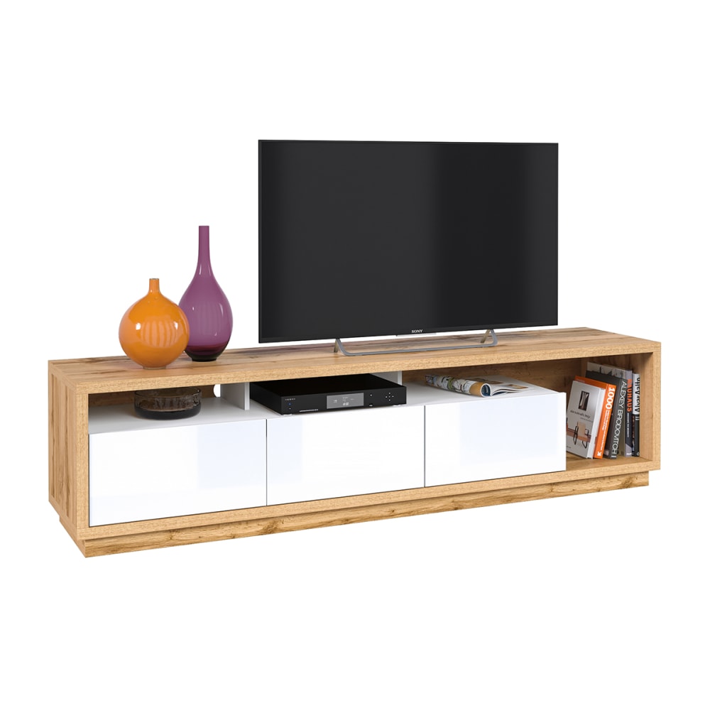 Weiß und Holzoptik