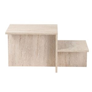 wohnli-moebel-suche-M24173656 Wohnli Möbelsuche - Couchtisch 2 Ebenen L80 cm - Travertindekor