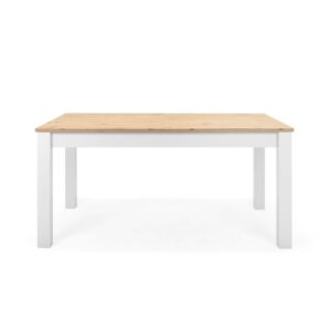 wohnli-moebel-suche-M24173662 Wohnli Möbelsuche - Esstisch Ausziehbarer L160-215 cm - Dekor Eiche und Weiß